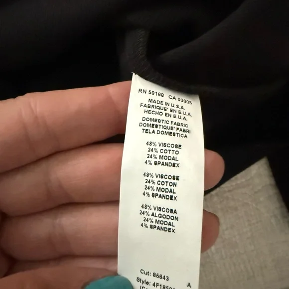 Fifteen Twenty Midnight Blue Ribbed Top - Picture 5 of 6